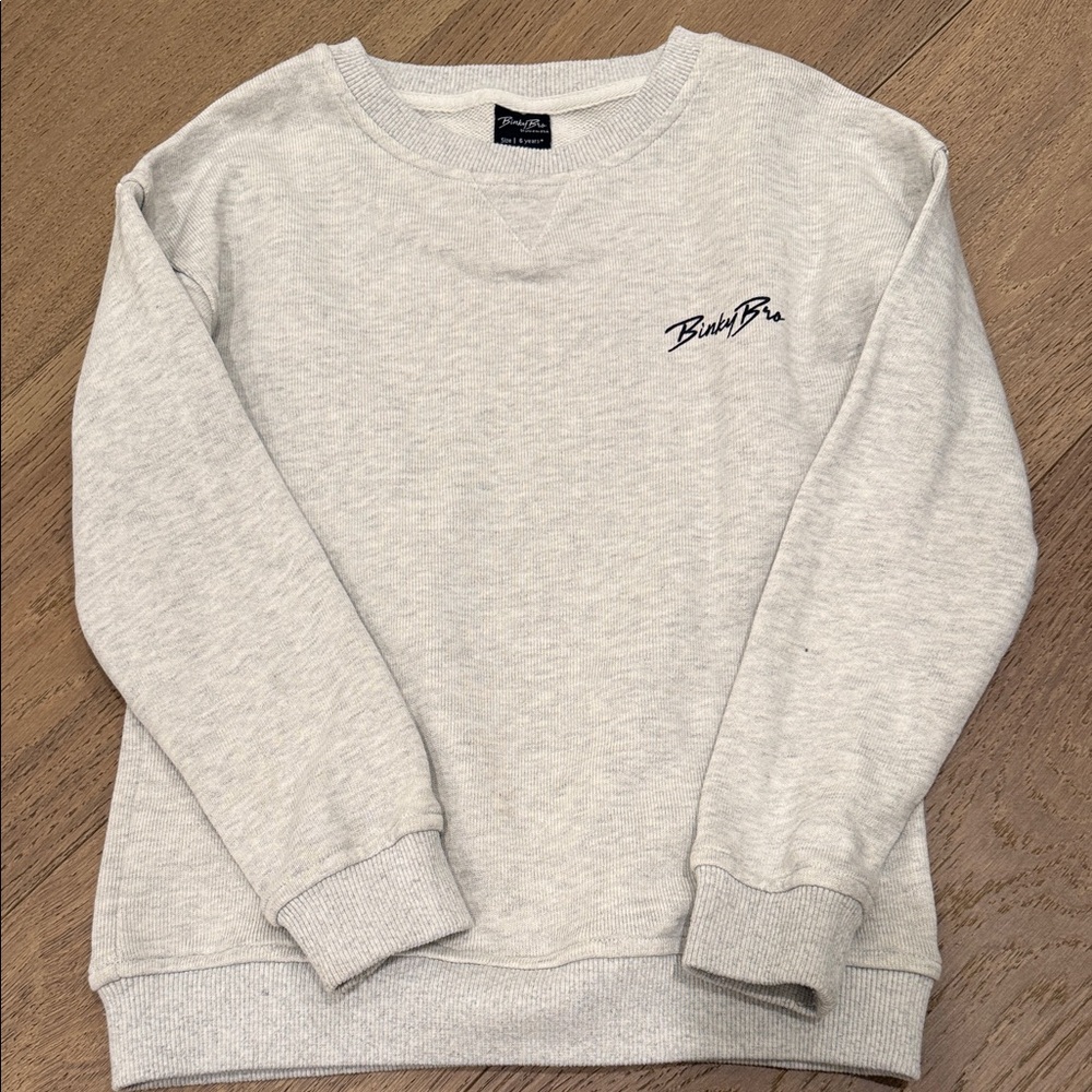 BinkyBro kids Crewneck Sweatshirt — Light Heather Gray